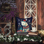 Polar Bear Christmas Throw Pillow