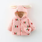 Hooded Cotton-Padded Baby Cardigan with Velvet Warmth