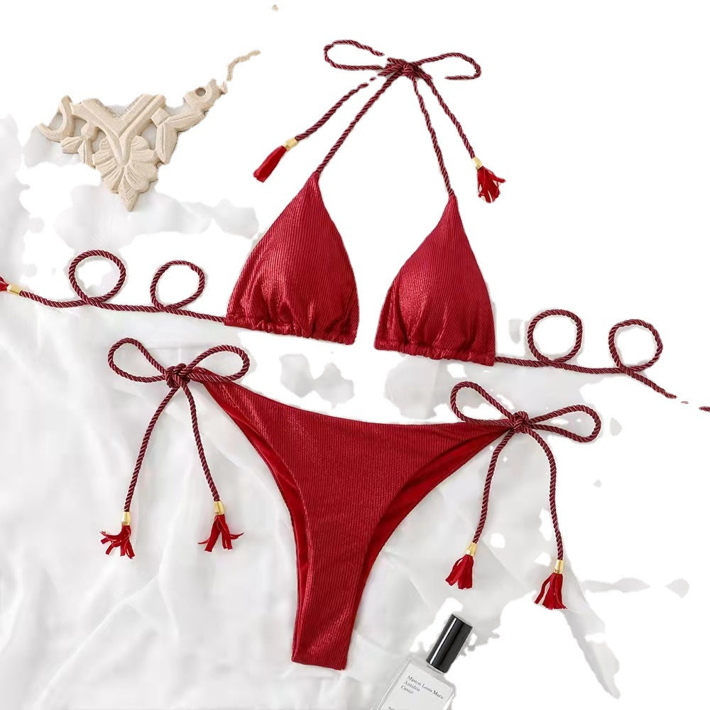 New Sexy Bikini Swimwear Set with Fringes for Women