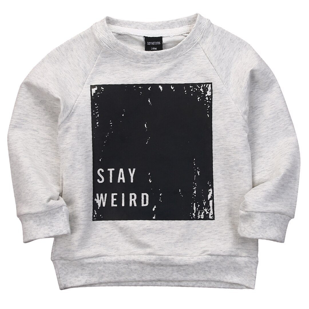 Kids' Sports Letter Printed Sweater for Spring & Autumn