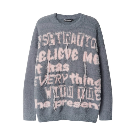 Men's Retro Fashion Sweater with Contrast Color Tassels