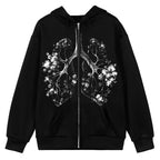Halloween Women's Casual Butterfly Rhinestone Hoodie | Streetwear