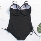 Plus Size Sexy One-Piece Swimsuit with Cutouts