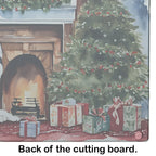 Siberian Husky Cozy Christmas Glass Cutting Board