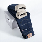 Fleece-Lined Straight Leg Jeans