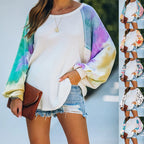 Women's Tie Dye Long Sleeve Crewneck Sweatshirt | Streetwear