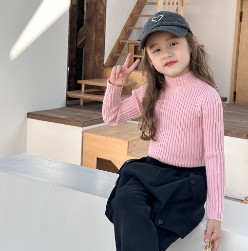 Girls' Half Turtleneck Sweater
