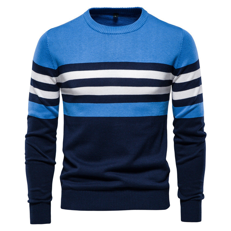 Men's Cotton Striped Pullover Sweater - Plus Size 5XL | Streetwear