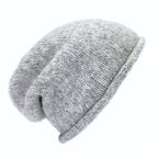 Gray Essential Knit Alpaca Beanie | Embroidered Cap