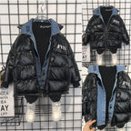 Boys Black Cotton Windbreaker Jacket for Winter 2023