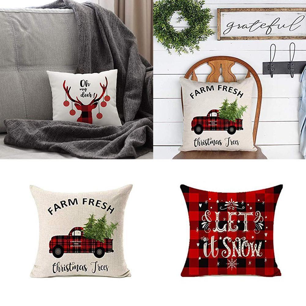 European Style Christmas Cushion Covers with Reindeer