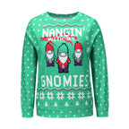 Christmas Print Long Sleeve Casual Sweater Coat for Women