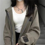 Retro High Street Hong Kong Style Plus Size Loose Coat