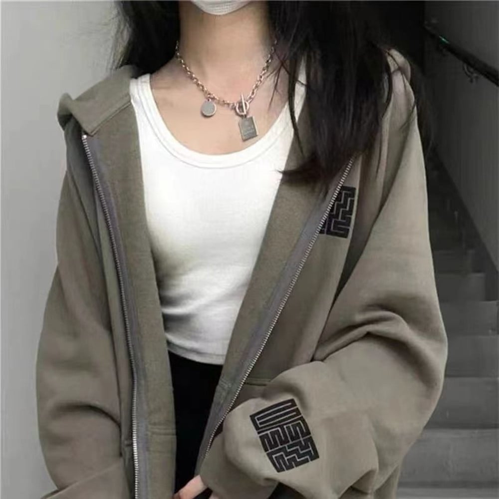 Retro High Street Hong Kong Style Plus Size Loose Coat
