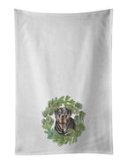 Rottweiler Christmas Wreath Kitchen Towel Set of 2