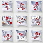 Christmas Snowman Plush Pillow Cover for Sofa