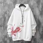 Phoenix Embroidered Men's Hooded Jacket - Fall Fashion