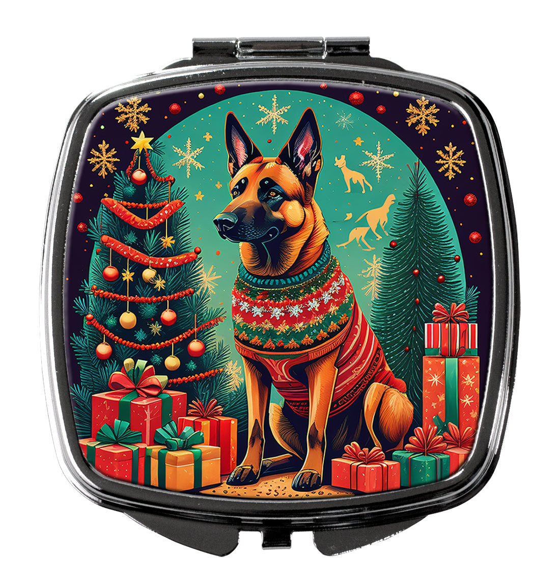Belgian Malinois Christmas Compact Mirror