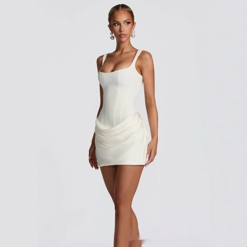 Tube Top Strap Mini Bodycon Dress