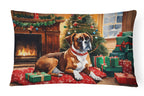 Boxer Cozy Christmas Throw Pillow