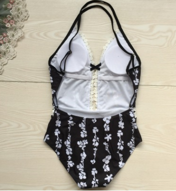 Hailan Swimwear 2020 Black Lace Digital Print Bikini