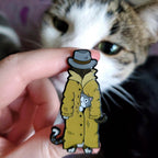 3 Cats a Trench Coat Pin