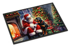 Rottweiler and Santa Claus Doormat