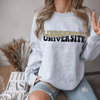 European American Letter Print Pullover for Fall/Winter | Streetwear
