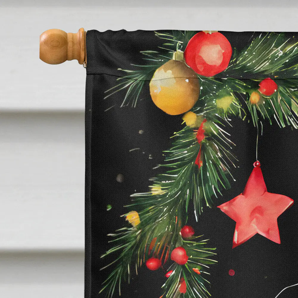 Pug Christmas House Flag