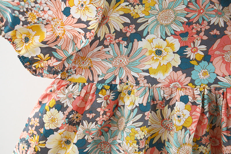 Summer Floral Princess Dress for Baby Girls