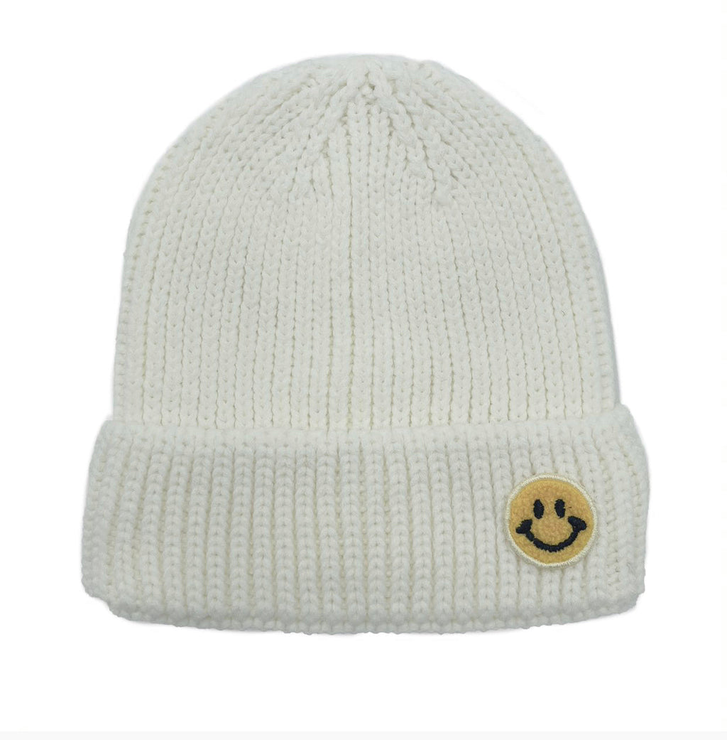 Happy Face Beanie | Embroidered Cap