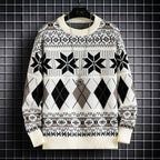 Japanese Style Men's Snowflake Pullover Sweater | Streetwear