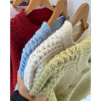 2023 Women's Autumn Knitted Cardigan Sweater (Beige/White)