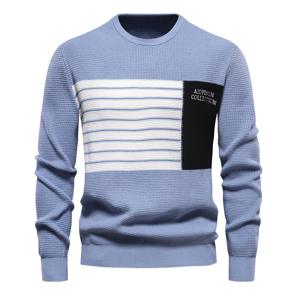 Striped Long Sleeve Men's Knitwear Sweater