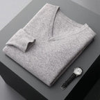 Men's V-neck Loose Business Oversized Knit Sweater
