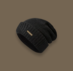 Wool Blend Solid Color Knitted Hat for All Seasons | Embroidered Cap