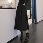 Wool Pleated Umbrella Skirt