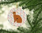 Abyssinian Cat Christmas Ceramic Ornament