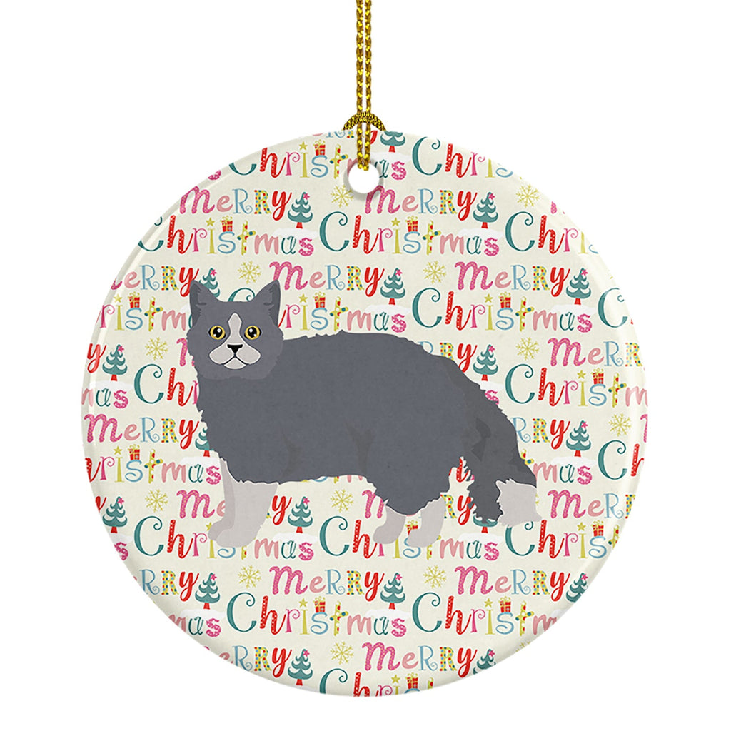 Selkirk Rex #1 Cat Christmas Ceramic Ornament