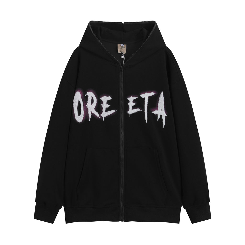 Embroidered Teddy Bear Ear Hooded Wool Coat | Streetwear