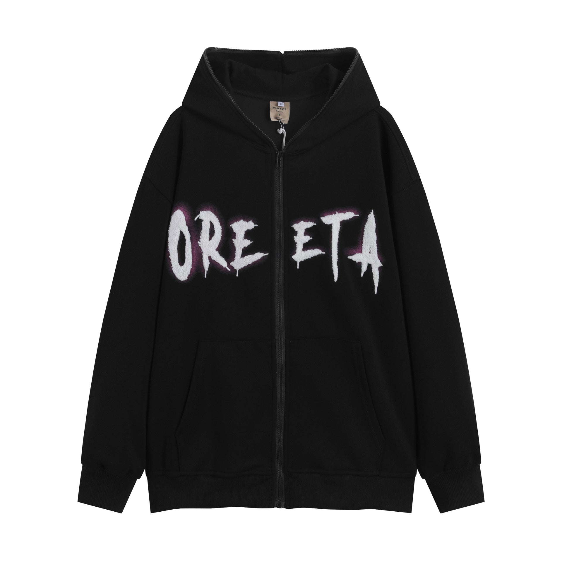 Embroidered Teddy Bear Ear Hooded Wool Coat | Streetwear