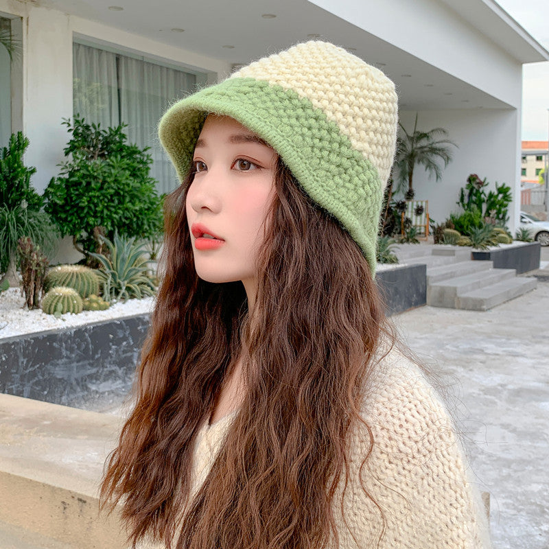 Niche Designer Women's Wool Bucket Hat | Embroidered Cap