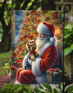 Yorkshire Terrier Yorkie and Santa Claus Garden Flag