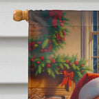 Cairn Terrier and Santa Claus House Flag