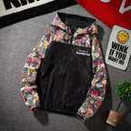 Printed Devil Sports Windbreaker Jacket