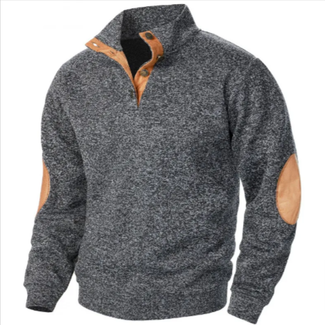 Men's Stand Collar Knitted Cardigan Sweater