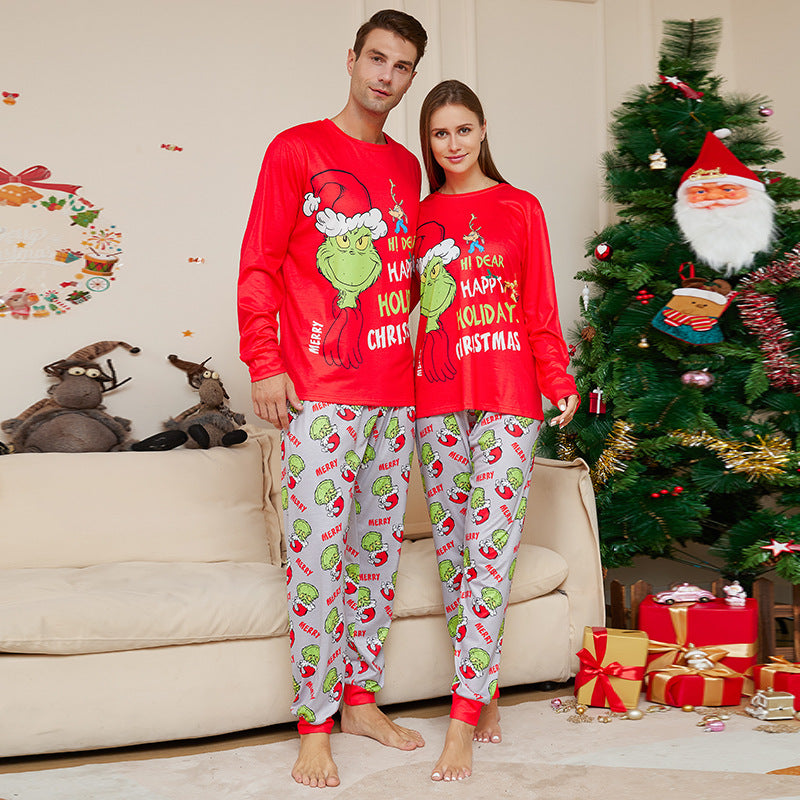 Christmas Monster Print Family Pajama Set