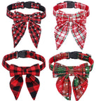 Christmas British Style Dog Collar with Bow Tie