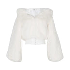 Furry Cropped Faux Fur Coat and Jacket for Women