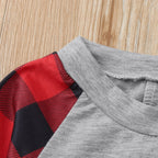 Infant Merry Christmas Plaid Romper